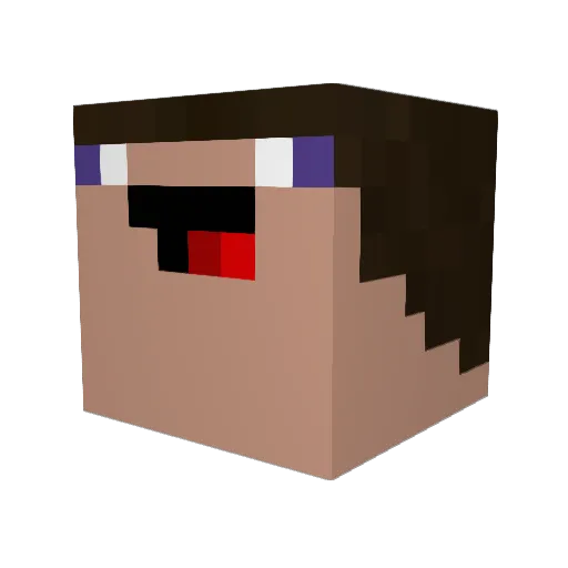 lillalbin Minecraft avatar head, 3D render