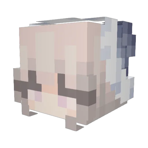 lillanotfound Minecraft avatar head, 3D render