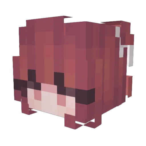 lillchik Minecraft avatar head, 3D render
