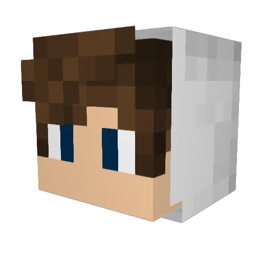 lillekomfrisk Minecraft avatar head, 3D render