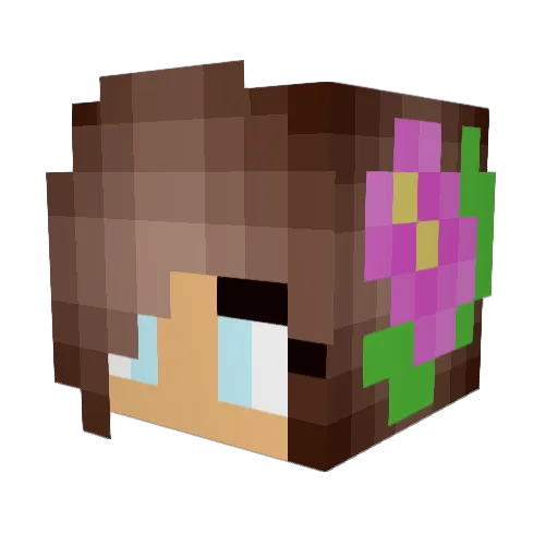 lillemiamor Minecraft avatar head, 3D render