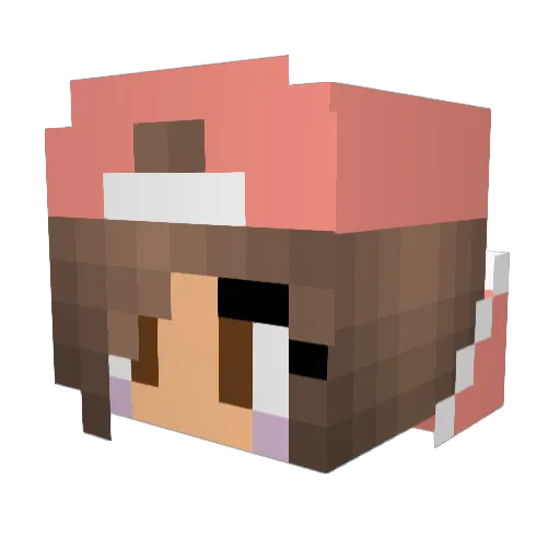 lilletuva Minecraft avatar head, 3D render
