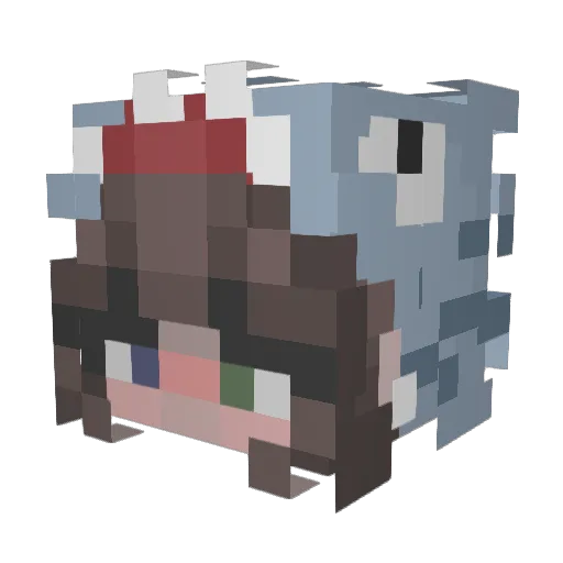 lillianmoon_ Minecraft avatar head, 3D render