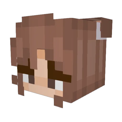 lillianobob Minecraft avatar head, 3D render