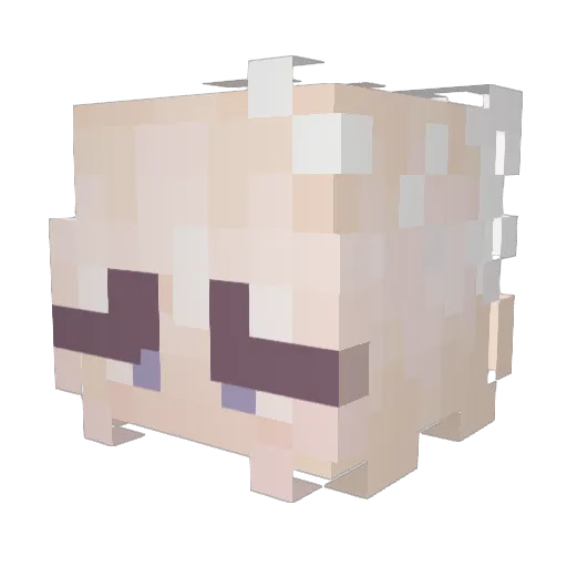 lillianqe Minecraft avatar head, 3D render