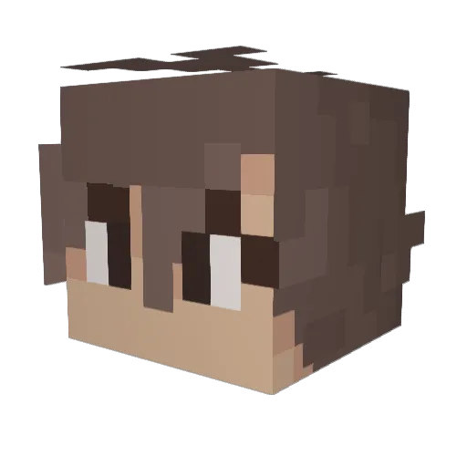 lillianvivi Minecraft avatar head, 3D render