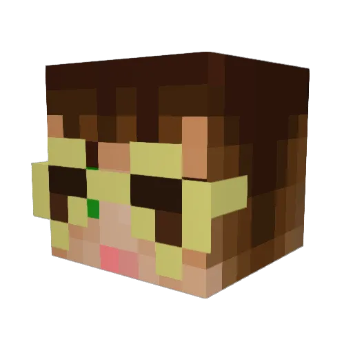 lilliepop Minecraft avatar head, 3D render