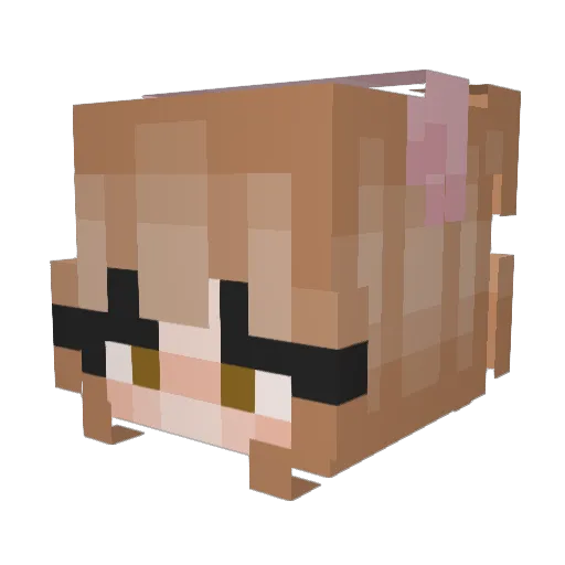 lillivalentina Minecraft avatar head, 3D render