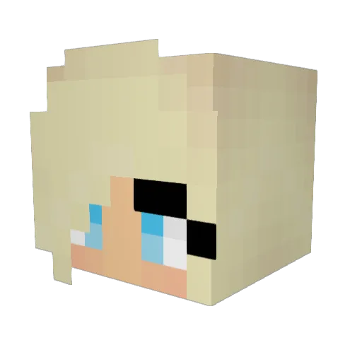 lillivv Minecraft avatar head, 3D render