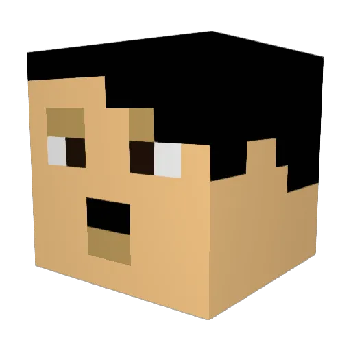 lillmats Minecraft avatar head, 3D render