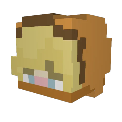 lillyality Minecraft avatar head, 3D render