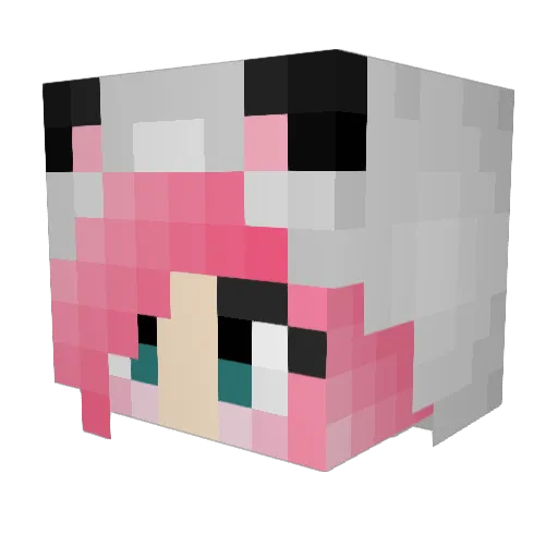 lillyluxus Minecraft avatar head, 3D render
