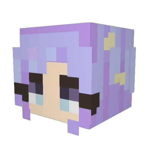 lillywolf2002 Minecraft avatar head, 3D render