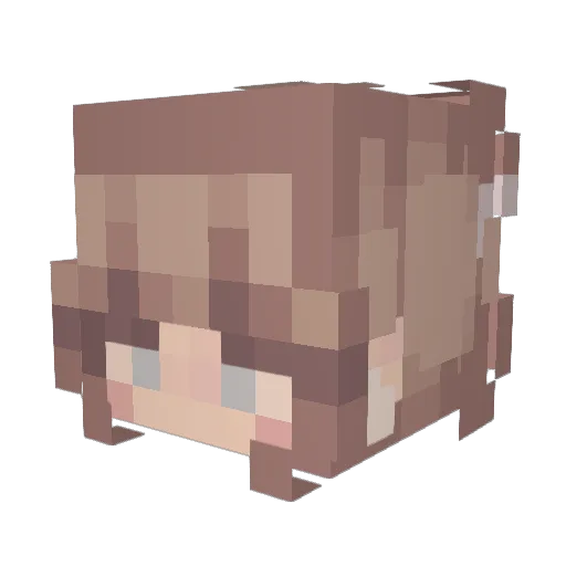 lillyyvo Minecraft avatar head, 3D render