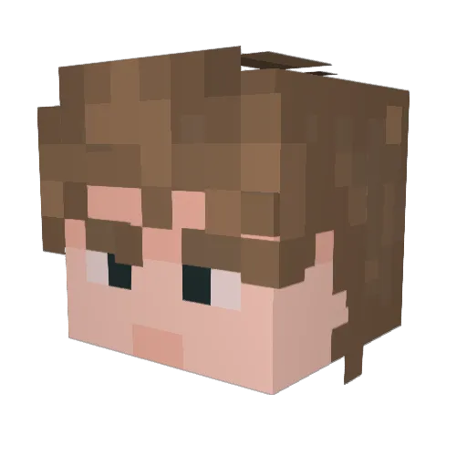 lilmalmal Minecraft avatar head, 3D render