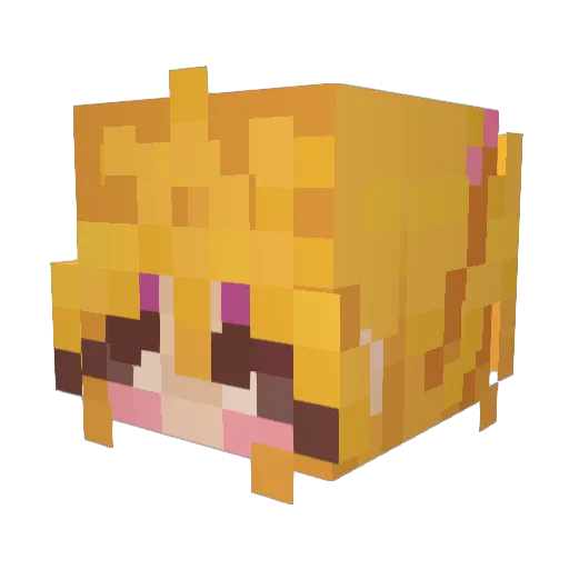 lilmissmiles Minecraft avatar head, 3D render