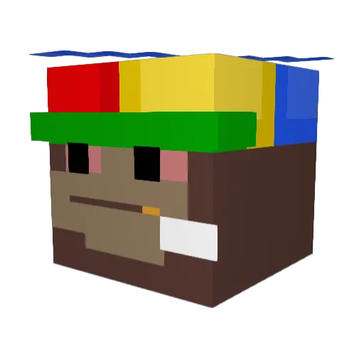 lilmustard Minecraft avatar head, 3D render