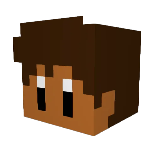 lilnx Minecraft avatar head, 3D render