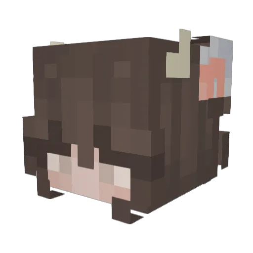 lilope Minecraft avatar head, 3D render