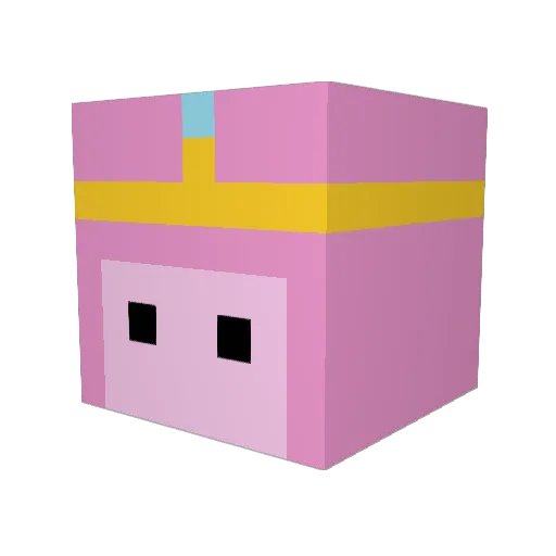 lilora Minecraft avatar head, 3D render