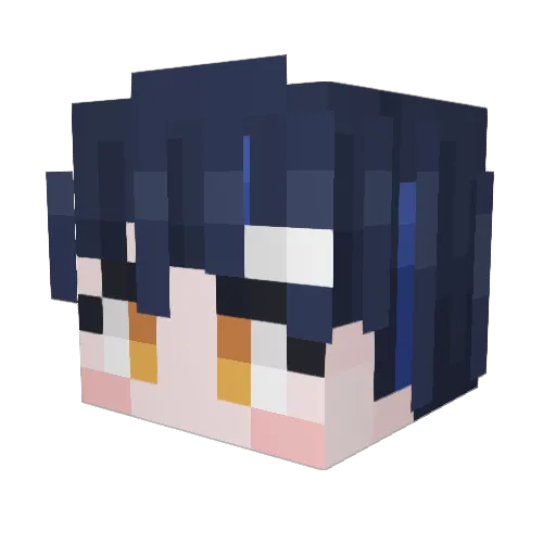 lilpa_ Minecraft avatar head, 3D render