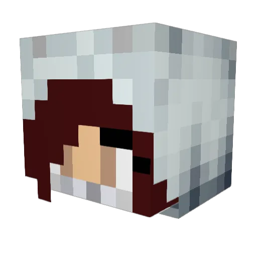 lilpeanutxo Minecraft avatar head, 3D render
