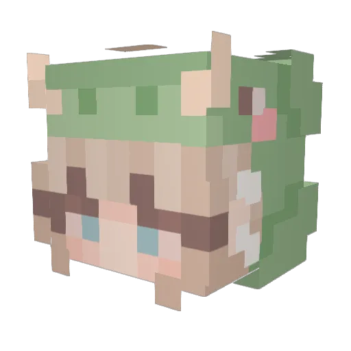 lilphoebe Minecraft avatar head, 3D render