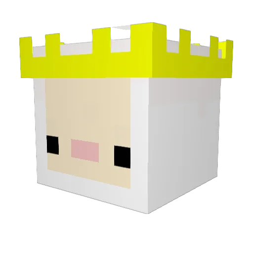 lilpluto Minecraft avatar head, 3D render
