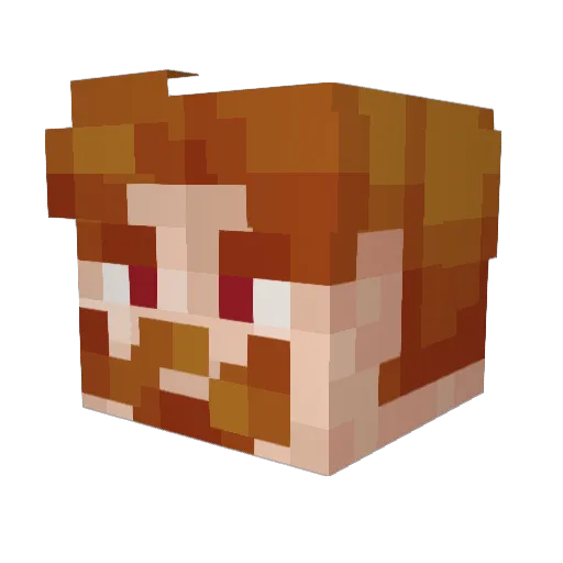 lilpocking Minecraft avatar head, 3D render