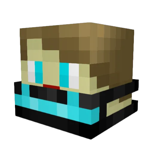 lilpod Minecraft avatar head, 3D render
