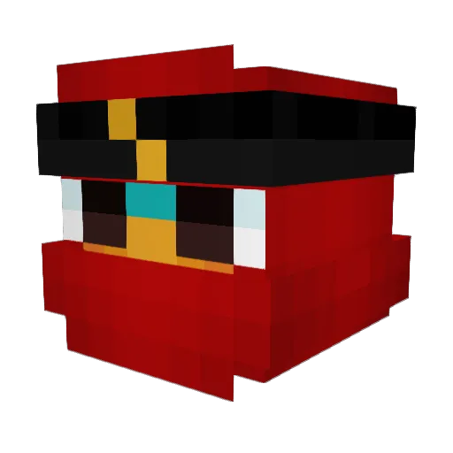 lilpodrochill Minecraft avatar head, 3D render