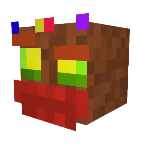 lilpoopman Minecraft avatar head, 3D render