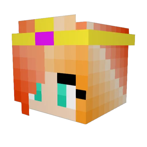 lilpuffytiger Minecraft avatar head, 3D render