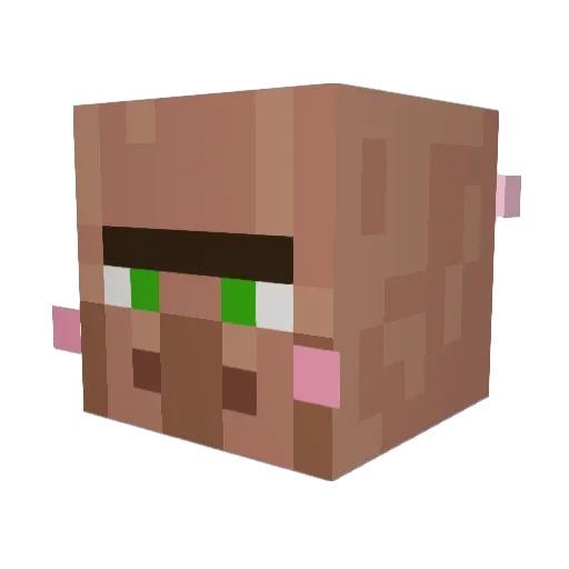 lilpyupyu Minecraft avatar head, 3D render