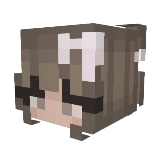 lilqc Minecraft avatar head, 3D render