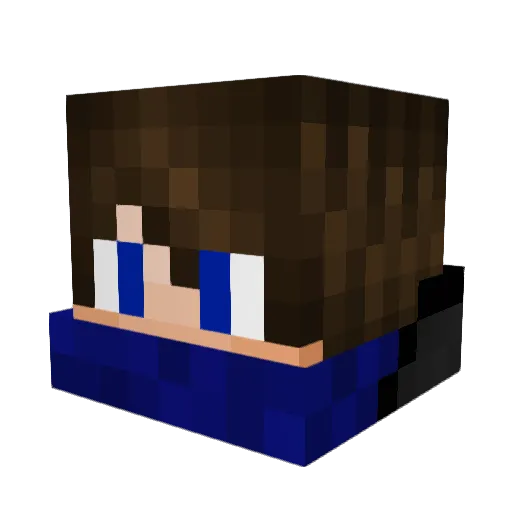 lilrednecklr Minecraft avatar head, 3D render