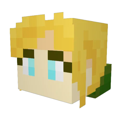 lilremix Minecraft avatar head, 3D render