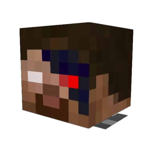 lilrodeo Minecraft avatar head, 3D render