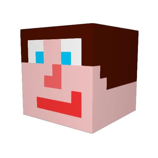 lilscrapz Minecraft avatar head, 3D render