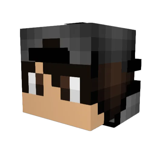 lilstewiee Minecraft avatar head, 3D render