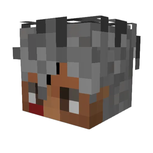 liluly1k Minecraft avatar head, 3D render