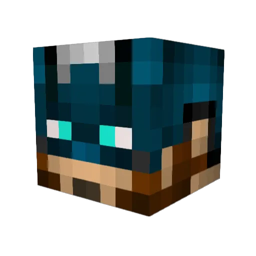 liluzinerf Minecraft avatar head, 3D render