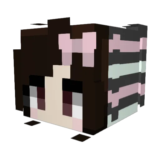lilvi0let Minecraft avatar head, 3D render