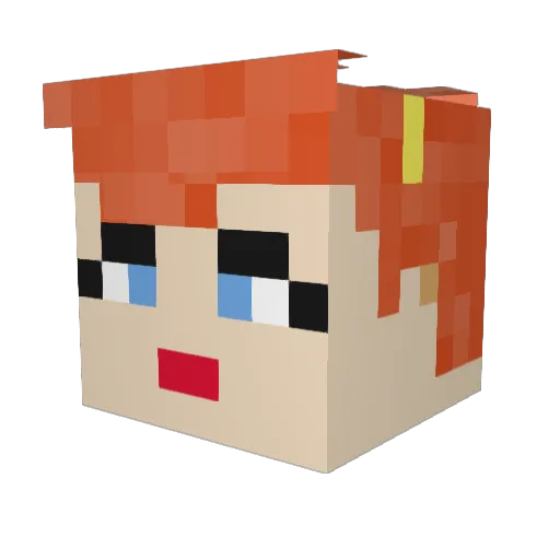 lilwits4 Minecraft avatar head, 3D render
