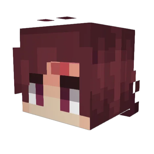 lilyDaniel96 Minecraft avatar head, 3D render