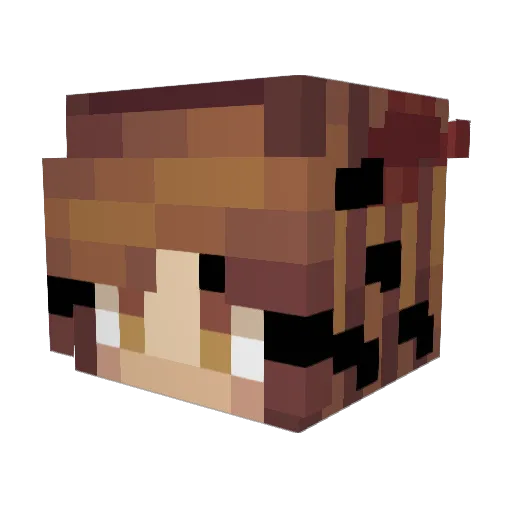 lilybear111 Minecraft avatar head, 3D render
