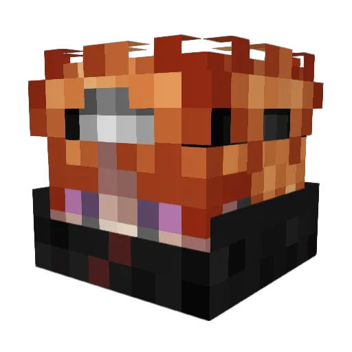 lilybelm Minecraft avatar head, 3D render