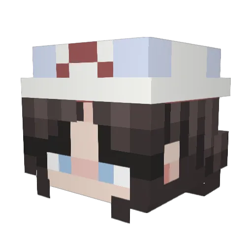 lilybread Minecraft avatar head, 3D render