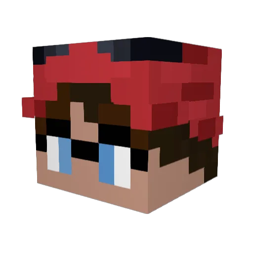 lilybygone Minecraft avatar head, 3D render