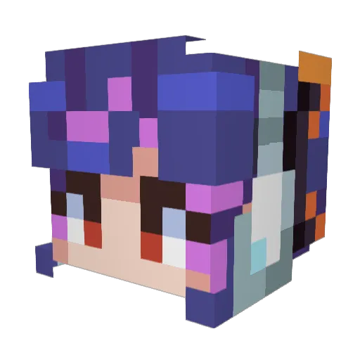 lilylem7 Minecraft avatar head, 3D render